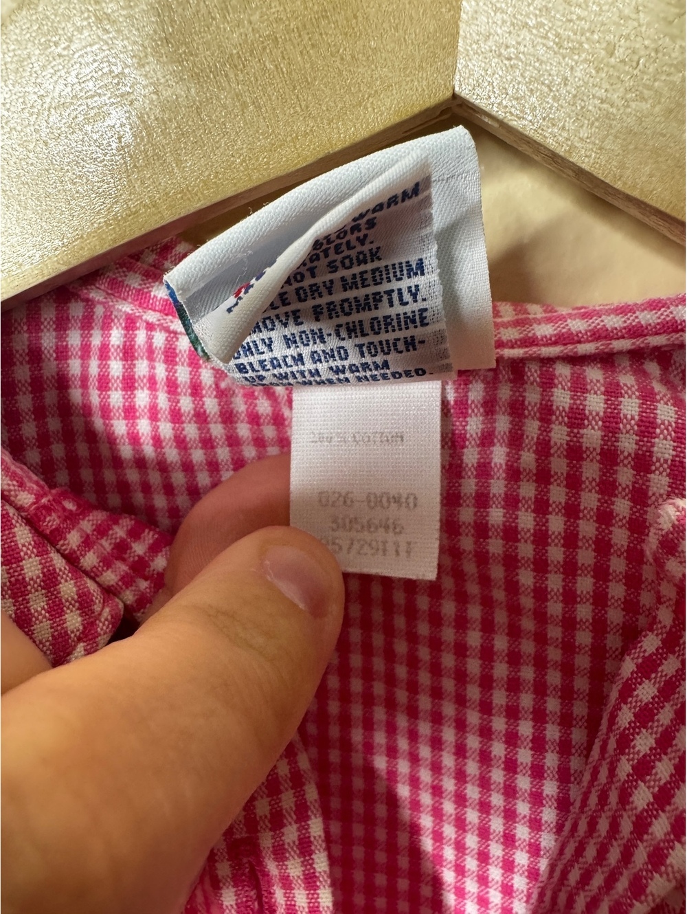 Vintage OshKosh Girls 24 Months Pink Plaid Cotton Romper One Piece USA Made - Picture 4 of 8